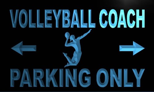 Volleyball Coach Parking Only Neon Light Sign